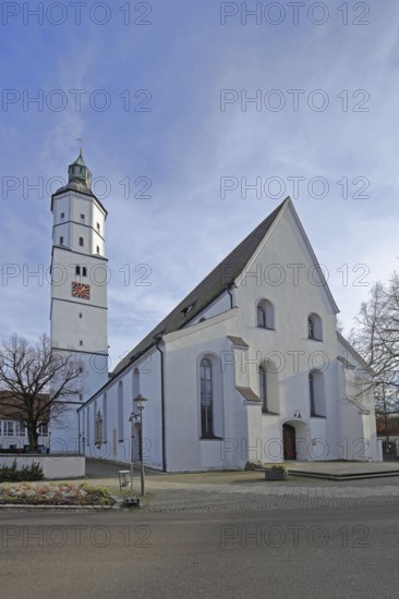 St Martin's Church built in the 15th century and landmark, Langenau, Alb-Donau district, Swabian Alb, Baden-Württemberg, Germany, Europe