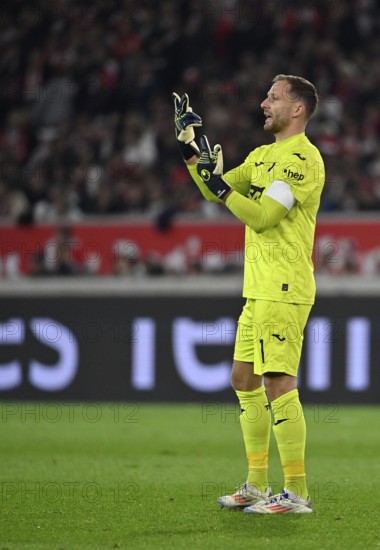 Goalkeeper Oliver Baumann TSG 1899 Hoffenheim (01) Gesture Gesture MHPArena, MHP Arena Stuttgart, Baden-Württemberg, Germany, Europe