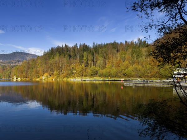 Autumn atmosphere at Hechtsee lake near Kufstein, Tyrol, Austria, Europe