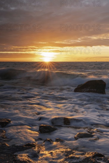 Sunset on the North Sea, Zeeland, Netherlands