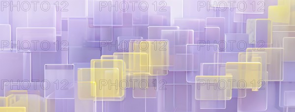 Layers of translucent squares moving in a synchronized flow, resembling dynamic data visualization, AI generated