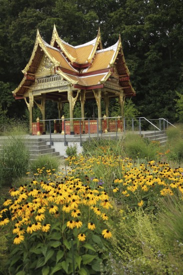 Siamese Temple Sala-Thai II, Asian, Siamese, Thai, pavilion, garden art, spa garden, Bad Homburg, Taunus, Hesse, Germany, Europe