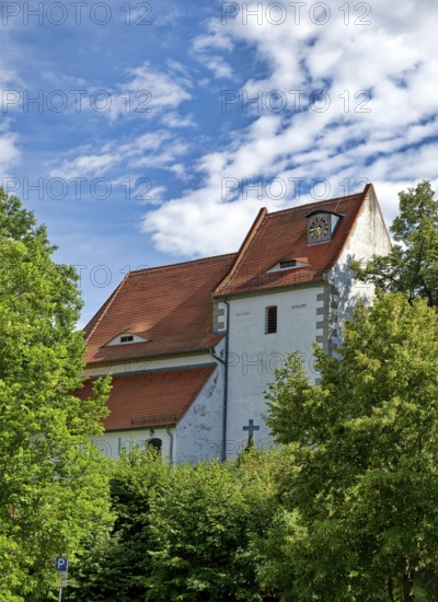 Fortified church Höfgen near Grimma, interior, Saxony, Germany, Europe