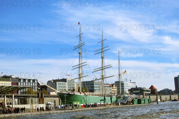 Hamburg Museum Ship Rickmer Rickmers at the Landungsbrücken, Hamburg, Land Hamburg, Germany, Europe