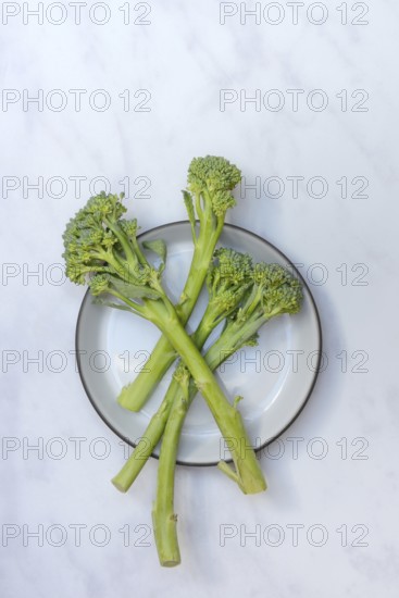 Bimi, broccolini, asparagus broccoli on plate