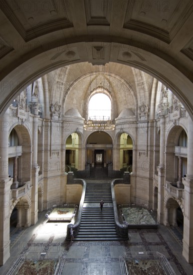 Neues Rathaus, interior view, Wilhelminian palace-like magnificent building in eclectic style, Hanover, Lower Saxony, Germany, Europe