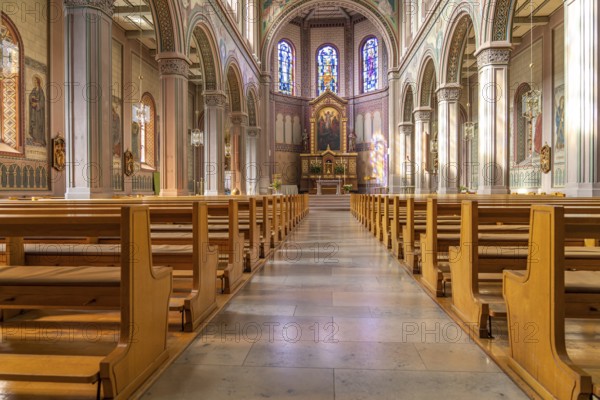 Interior of the Church of St Peter and Paul in Lahr/Black Forest, Baden-Württemberg, Germany, Europe