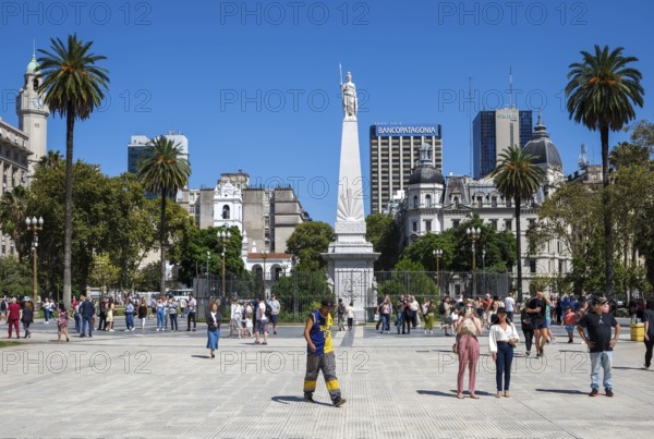 Buenos Aires, Argentina, Plaza de Mayo, this square is not only the heart of the city, but also the political centre of Argentina. The Piramide de Mayo, located at the centre of the Plaza de Mayo, is the oldest national monument in the city of Buenos Aires, South America