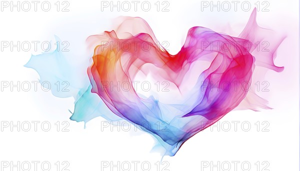 Minimalist heart shape pulsing with vibrant colors, softly expanding and contracting to evoke health and wellness, AI generated
