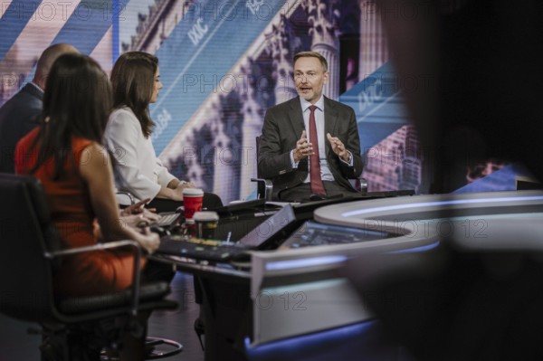 Christian Lindner (FDP), Federal Minister of Finance, photographed during an interview with Bloomberg, in New York City, 23 October 2024. Photographed on behalf of the Federal Ministry of Finance