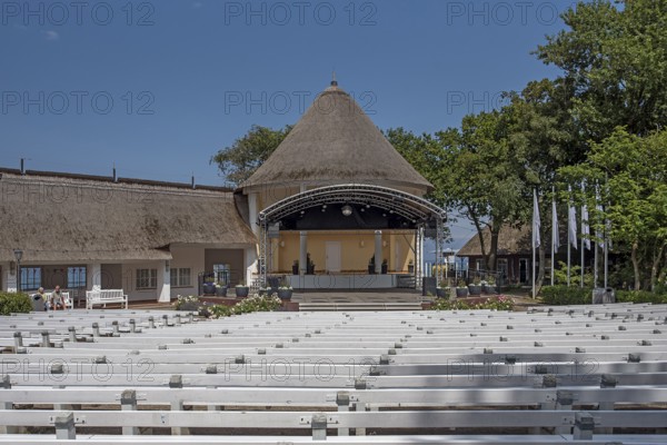Music pavilion in the concert garden on the promenade in Kühlungsborn, Mecklenburg-Vorpommern, Germany, Europe
