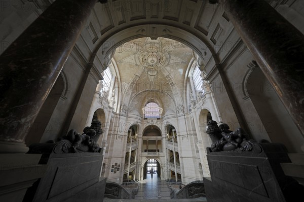 Neues Rathaus, interior view, Wilhelminian palace-like magnificent building in eclectic style, Hanover, Lower Saxony, Germany, Europe
