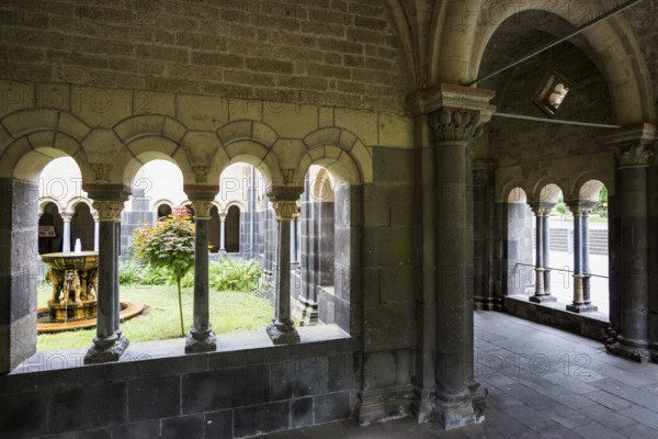 Romanesque monastery church, Benedictine Abbey Maria Laach, Eifel, Rhineland-Palatinate, Germany, Europe
