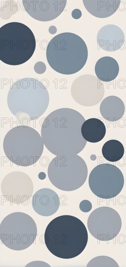 Minimalist composition of overlapping geometric shapes with clean lines and muted soft pastel colors, AI generated