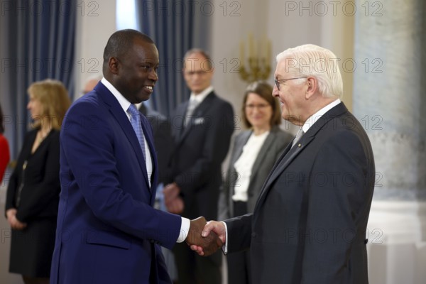 Cheikh Tidiane Sall Senegal is received by Frank-Walter Steinmeier (President of the Federal Republic of Germany) in front of the Federal President's New Year's Reception at Bellevue Palace, Berlin 14 January 2025