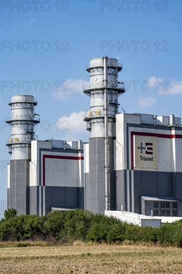 Trianel Hamm-Uentrop combined-cycle gas and steam power plant, two power plant units, each with an output of 425 megawatts, North Rhine-Westphalia, Germany, Europe