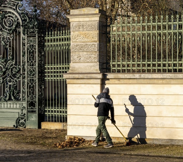 High portal at Glienicke Hunting Lodge on Pattengraben in Mövenstraße, Potsdam, Brandenburg, Germany, Europe