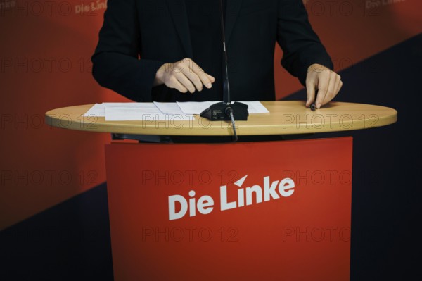 Martin Schirdewan, Chairman of the Left Party, recorded at a press conference in Berlin, 19 August 2024