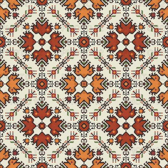 Traditional Bulgarian embroidery vector pattern