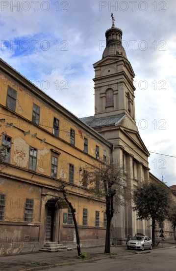 Romania, city of Satu Mare, monastery church, building in the city centre, Europe