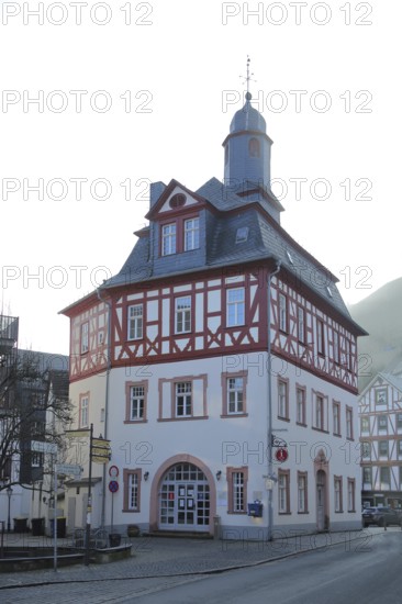 Half-timbered town hall in Dillenburg, Hesse, Germany, Europe