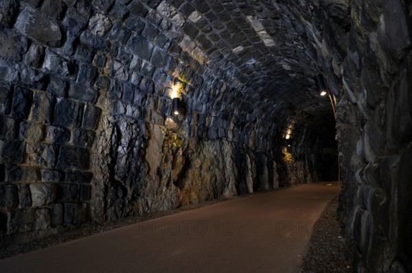 Historic tunnel of the Gardena Railway, Army Field Railway, Museum, Saint Christina, Santa Cristina, Gardena Valley, South Tyrol, Italy, Europe