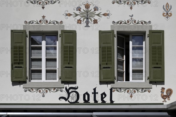 House facade lettering Hotel