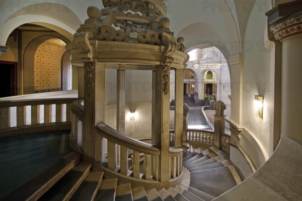 Neues Rathaus, interior view, Wilhelminian palace-like magnificent building in eclectic style, Hanover, Lower Saxony, Germany, Europe