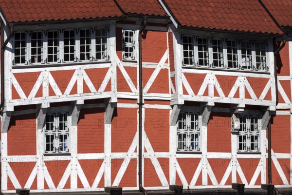 Half-timbered vault, Wismar, Hanseatic city, Mecklenburg, Baltic Sea, Germany, Europe