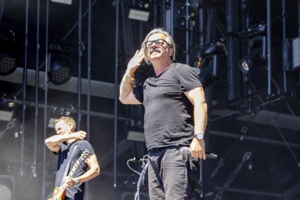 Adenau, Germany, 9 June 2024: H-Blockx (Henning Wehland, singer) play at Rock am Ring. The festival takes place at the Nürburgring race track near the town of Adenau from 7 to 9 June 2024, Europe