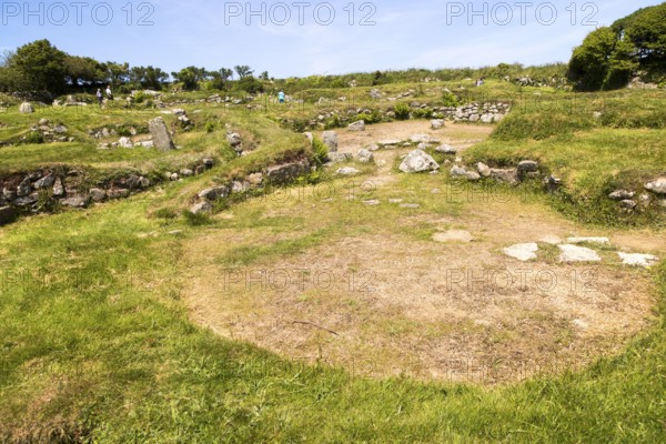Carn Euny prehistoric village, Cornwall, England, UK