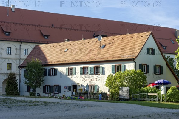 Gasthaus Burgwirt, old rectory at the castle of the Wülzburg fortress, Renaissance fortified building, Weißenburg in Bavaria, Altmühltal, Middle Franconia, Franconia, Bavaria, Germany, Europe