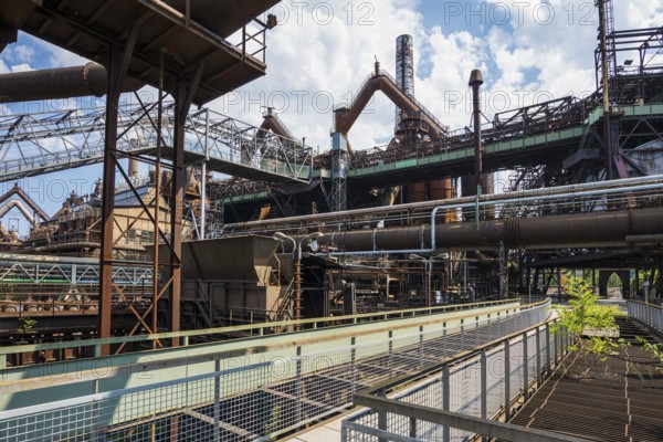 Former steelworks, Völklingen Ironworks, UNESCO World Heritage Site, Völklingen, Saarland, Germany, Europe