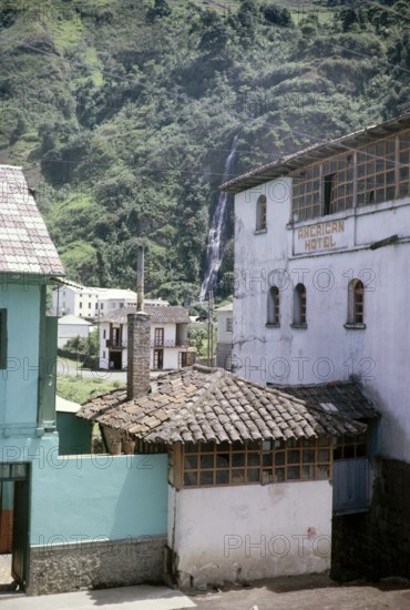 American hotel building in Baños de Agua Santa, Tungurahua Province, Ecuador, South America 1962, South America