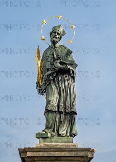 Statue of John of Nepomuk, Charles Bridge, Prague - Praha, Czech Republic, Europe