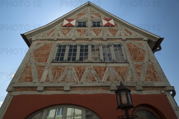 The so-called vault, the bridge house, a heritage-protected half-timbered house built around 1650, Wismar, Mecklenburg-Vorpommern, Germany, Europe