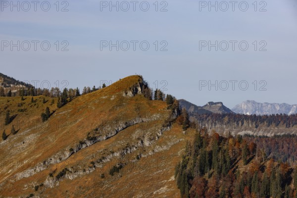 View from the Windkogel to the Wieslerhorn, Postalm, Osterhorn group, Salzkammergut, Salzburg province, Austria, Europe