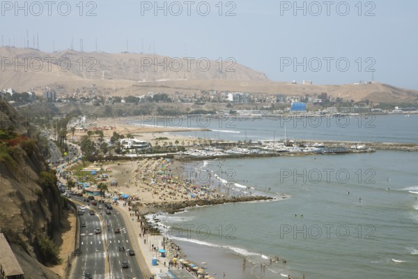 Coast in the district of Barranco, Lima, Peru, South America