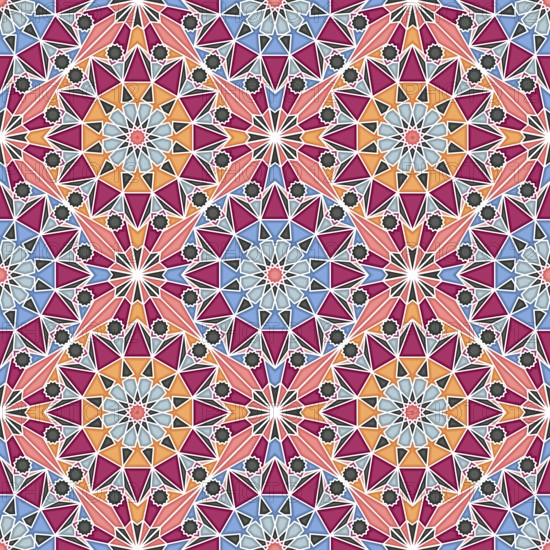 Islamic geometric seamless vector pattern