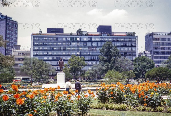Statue of Venustiano Carranza (1859 1920) in the park on the Paseo de la Reforma, Ciudad de México, Mexico City, CDMX, Mexico around 1961
