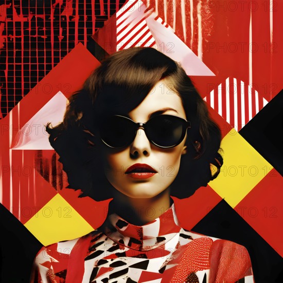AI generated illustration a whimsically modern and antiquated fusion collage where monochrome archival images are juxtaposed with vibrant colors