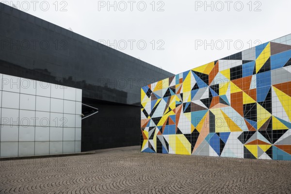 Kunstsammlung North Rhine-Westphalia, K20, tile mosaic by Sara Morris, Düsseldorf, North Rhine-Westphalia, Rhineland, Germany, Europe