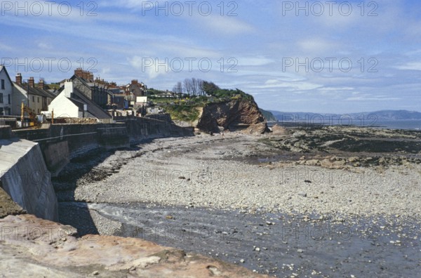 Watchet harbour and coastal village, Somerset coast, England, United Kingdom 1970s