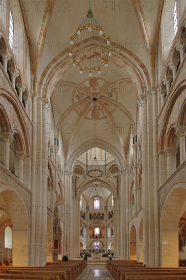 Interior view of the Gothic Limburg Cathedral of St George, Old Town, Limburg, Hesse, Germany, Europe