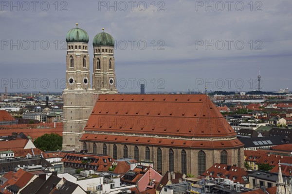 Europe, Germany, Bavaria, City of Munich, Marienplatz, Church of Our Lady, View from St Peter's Church, Europe