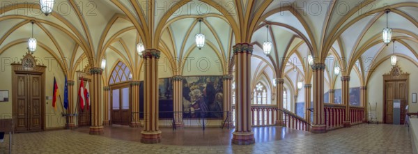 Town Hall Interior Staircase Panorama Erfurt Germany
