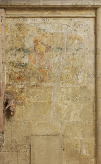 North aisle, fresco, St., Saint, Saint