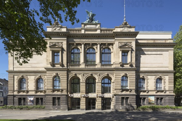 Krefeld, Kaiser Wilhelm Museum, built between 1894 and 1897 according to plans by Hugo Koch, entrance façade to the Westwall