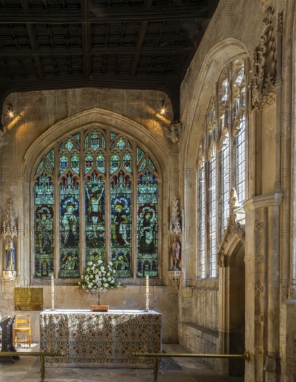 Late fifteenth century architecture of the Beauchamp chapel, church of Saint John the Baptist, Devizes, Wiltshire, England, UK