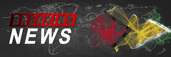 Guyana Breaking News, Smoke Flag Background